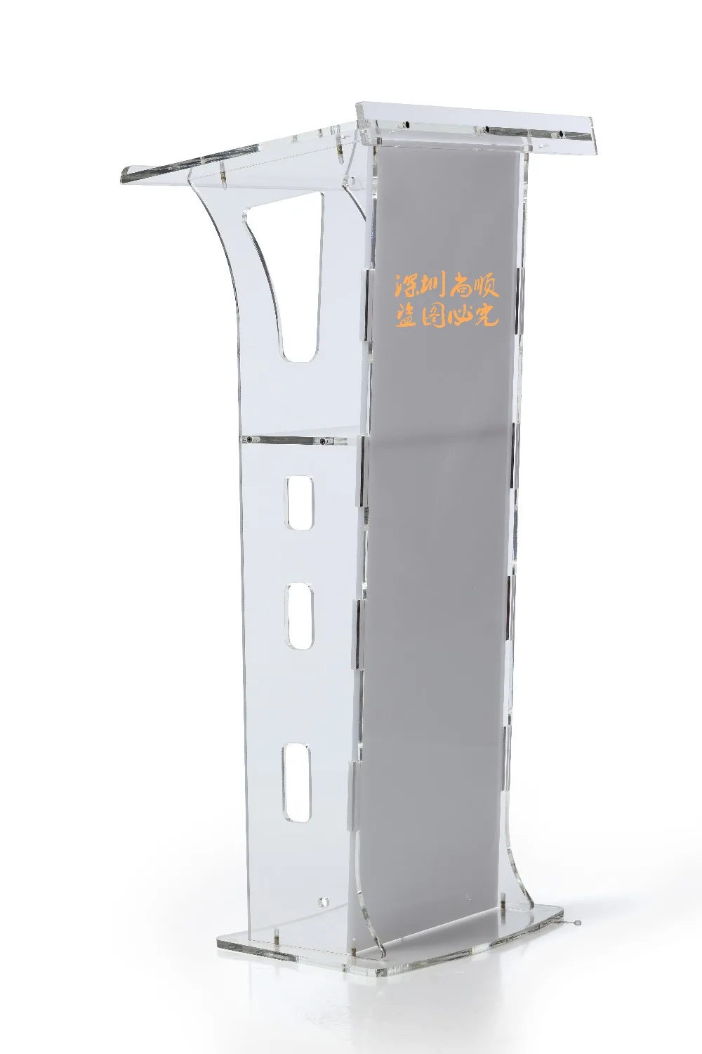 

High Polished Clear Modern Acrylic Podium (Without Microphone)