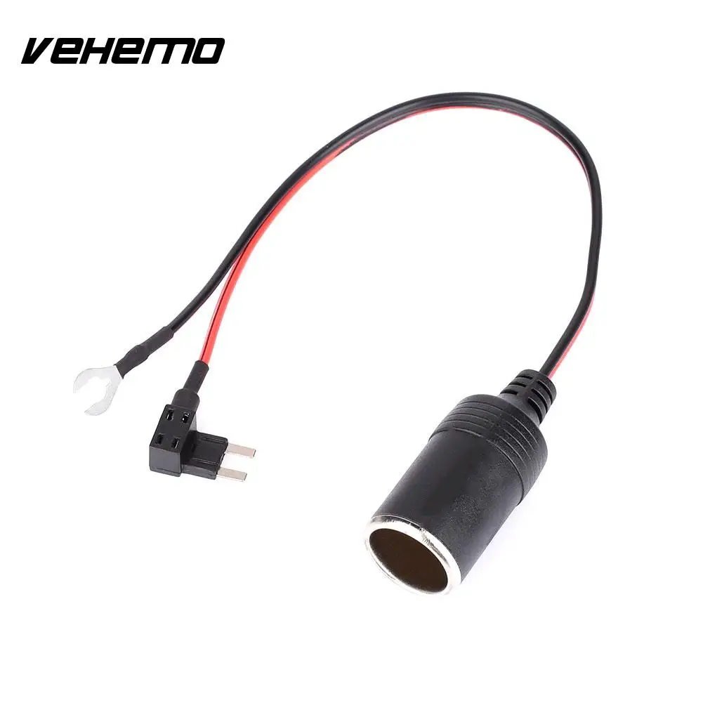 small Vehemo DC 12 В прикуриватель сиденье мощность подключения на открытом воздухе предохранитель для хранения батарея адаптер розетка Универсальный - Цвет: small