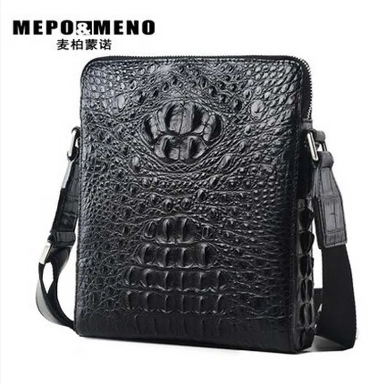 

2018 maibomengnuo thailand authentic crocodile leather original man bag single-shoulder bag men handbag Vertical type square