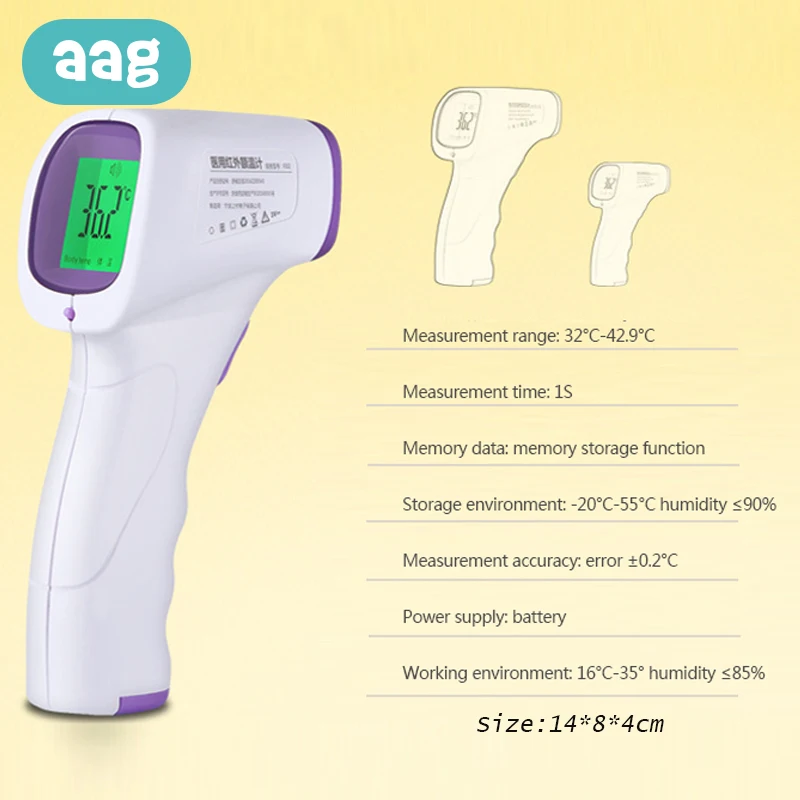 AAG Детский термометр для взрослых цифровой медицинский термометр Экологически чистый ребенок лоб ухо температура пистолет 30