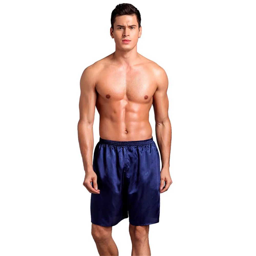 Summer short shorts men underwear Loose Satin Silk Pyjama Homme Sleep Bottoms Soft Boxer Pajama Nightwear Underpants satin pajamas
