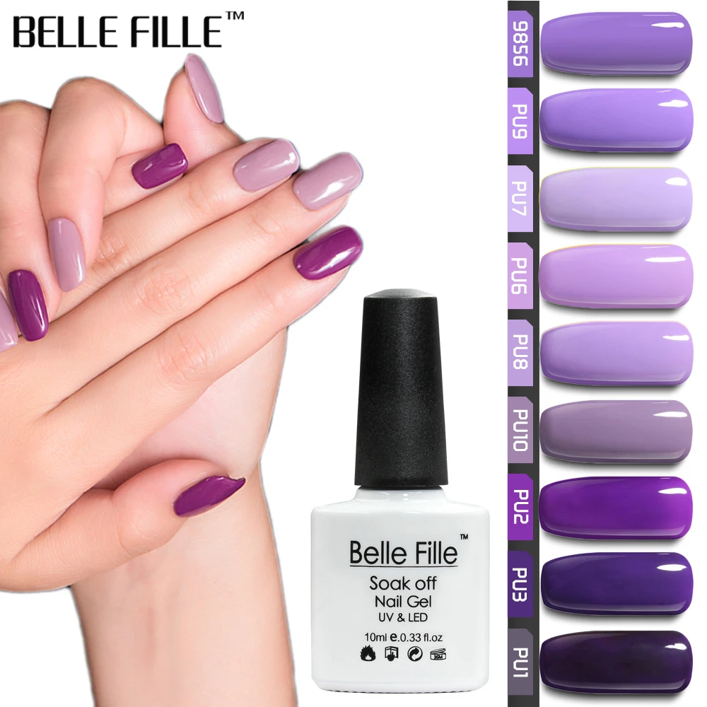 BELLE FILLE Лавандовая фиолетовая серия цветов УФ гель для ногтей 10 мл