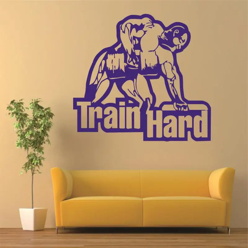Dctal GYM wall sticker  Logo Name GYM Decal Posters Vinyl Wall Decals Pegatina Quadro Parede Decor Mural GYM Sticker 3