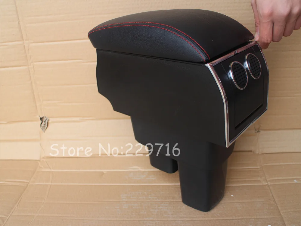 8pcs USB Armrest For HONDA FIT JAZZ 2008 2013,All IN ONE Central arm
