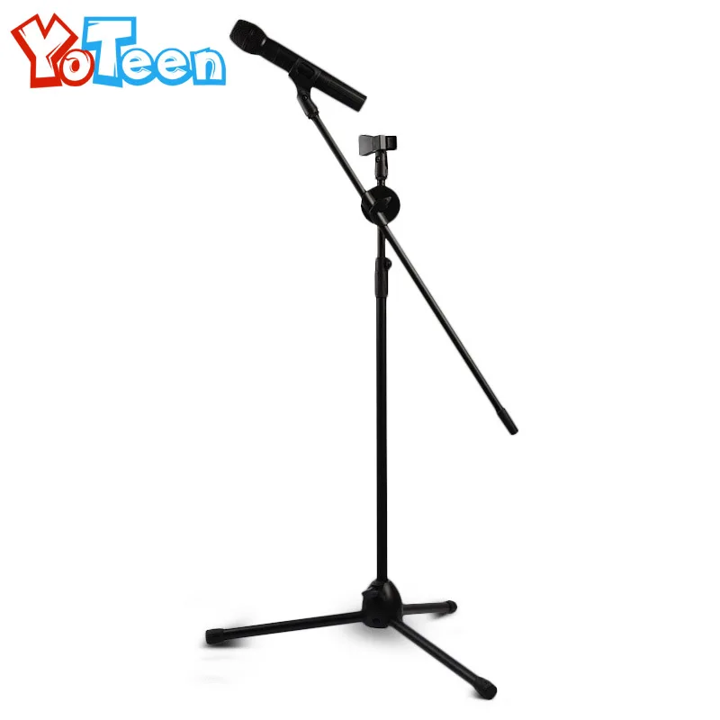 Universal Microphone Floor Stand Holder Tripods Metal Adjustable Double