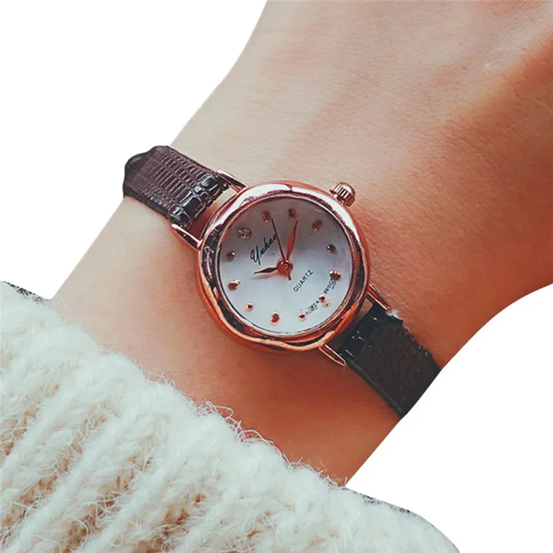 Новая мода Прямая поставка женские часы кварцевые аналоговые наручные часы Relogio Feminino Дамский подарок Горячая Распродажа 5 цветов B5 - Цвет: C