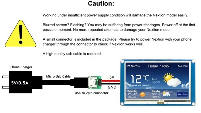 Nextion Enhanced NX3224K024-Generic 2,4 ''HMI с 16 Мб флэш-памяти/1024 байт EEPROM/большой ram сенсорный дисплей