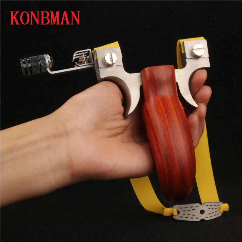 

Slingshot Catapult Hunting High Quality Stainless Steel Wire Cutting & Rubber Band Outdoor Shooting Game Sling Shooting