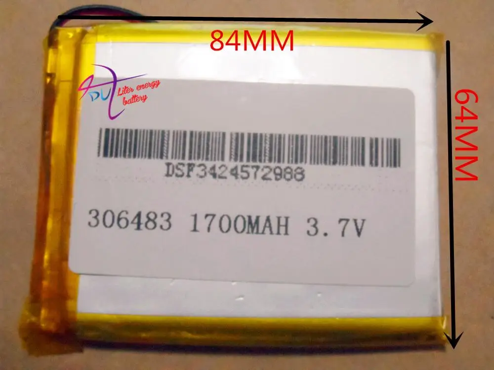 Marca da Bateria de Lítio Polímero com Protection Board para Mp4 Melhor Tamanho 1700 Mah Psp Gps Digital Produto s Gratuitos 306483 3.7 v