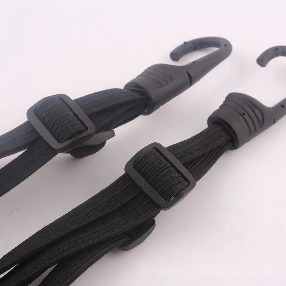 60cm Motorcycle Accessories Seat Belt Strength Retractable Helmet Luggage Elastic Rope Strap With 2 Hooks
