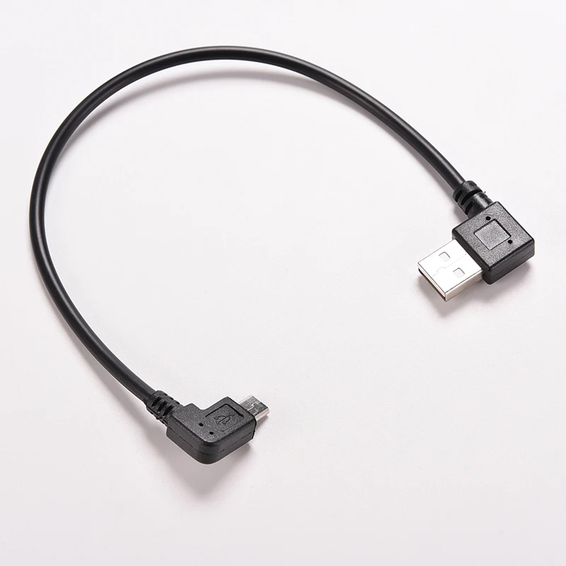 USB 2 0 OTG штекер левый угол 90 градусов 27 см Прямоугольный Micro 5 Pin кабель адаптер