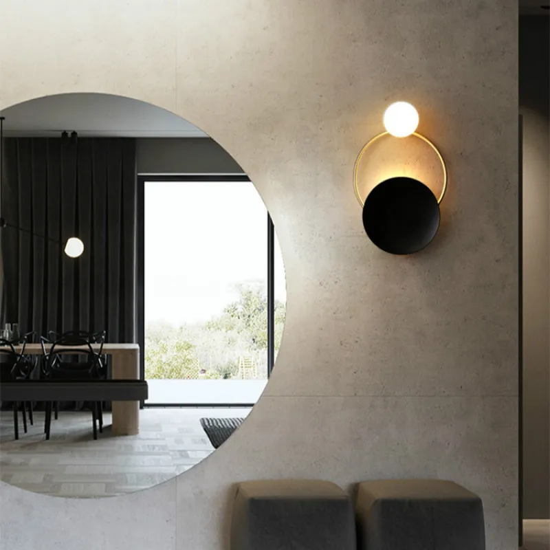 Postmodern Wall Lamp Glass Ball Simple Living Room Tv Background Designer's | Освещение