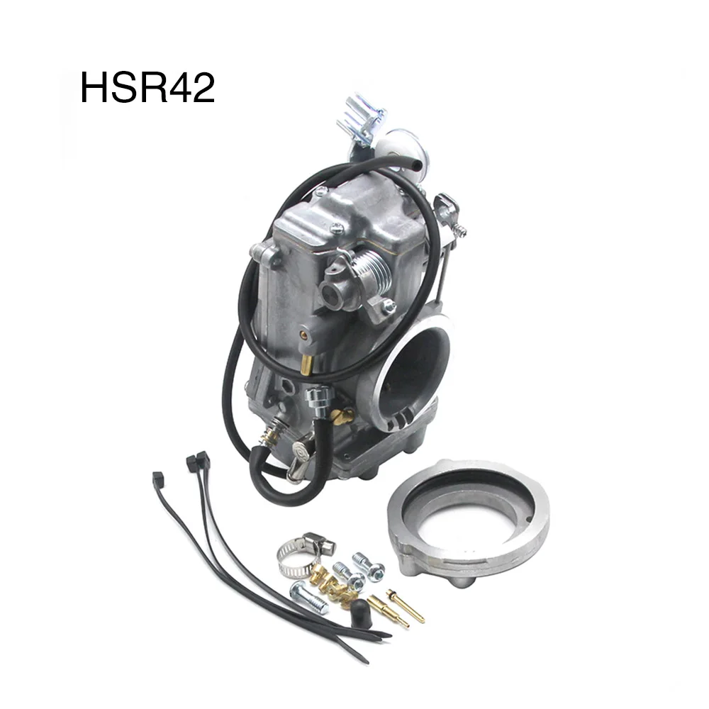 ZS с жесткими защитными HSR42 45 48 Mikuni 42 мм Carb ускоритель Производительность насоса насосная станция карбюратор TM42-6 42-18 Harley EVO Twin Cam для 4T - Цвет: 42mm