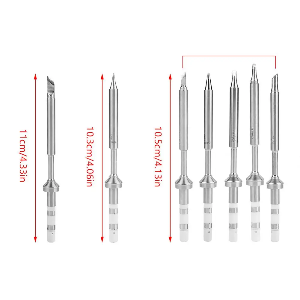 Горячие 7 шт./1 шт. нержавеющая сталь TS100 паяльник советы запасные части для TS100 паяльник сварочные инструменты