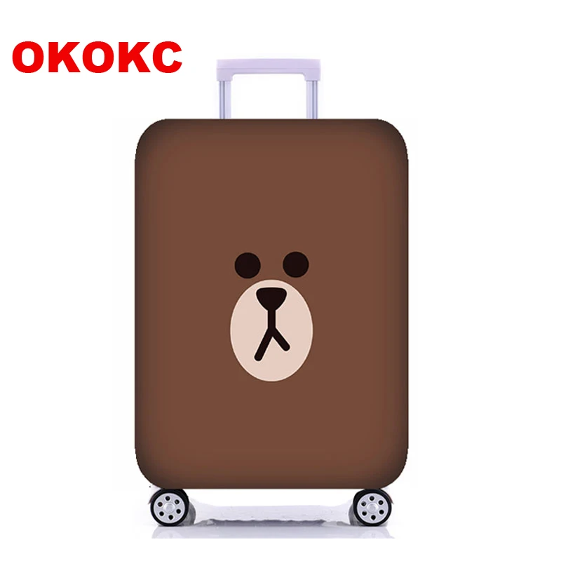 OKOKC милый медведь толстый багажный чехол для багажника чехол применяется к 18 ''-32'' чемодан, крышка Эластичный Чемодан, дорожные аксессуары