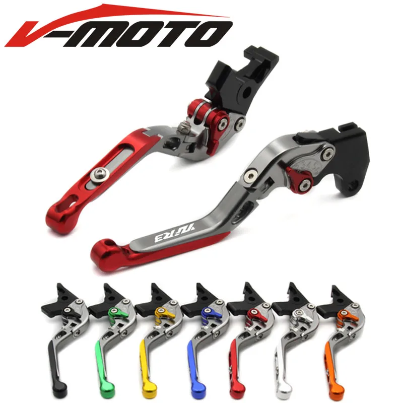 

with logo YZF-R3 Motorcycle CNC Folding Extending handlebar Brake Clutch Levers For Yamaha YZF R3 YZFR3 2014 2015 2016 2017