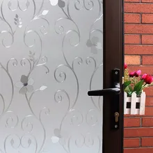 3D цветок конфиденциальности пленки матовые полупрозрачные декоративные Стекло двери фильм не клей пятнистости Стекло Декор окна