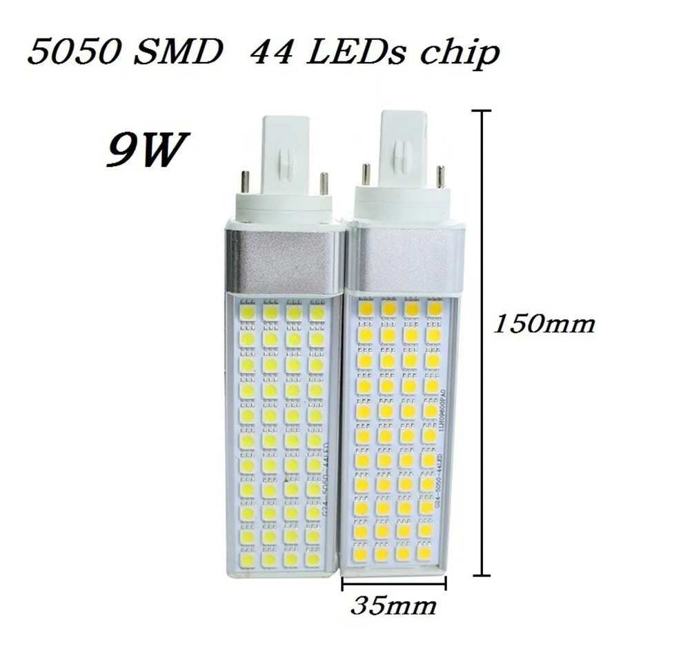E27 G24 светодиодный Кукуруза лампа Bombillas свет 5 Вт 7 Вт 9 Вт 11 Вт 13 Вт 15 вт SMD 5050 180 градусов AC85-265V горизонтальный разъем