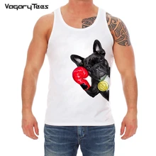 Уникальный Супер забавный подлый Французский бульдог Мопс cahmpion боксер жилет мужской harajuku дизайн летние хипстерские Прохладный майка