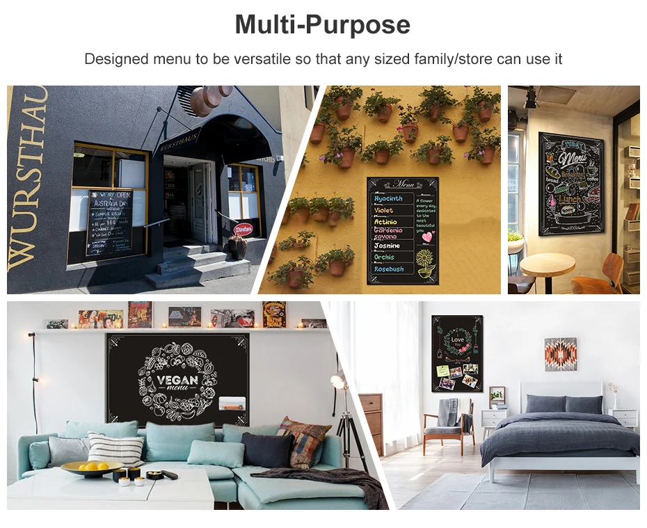 Wall Sticker Chalkboard Blackboard Stickers Paint Chalkboard Planner Decorative Sticker for Kitchen Restaurant Home Decor_08