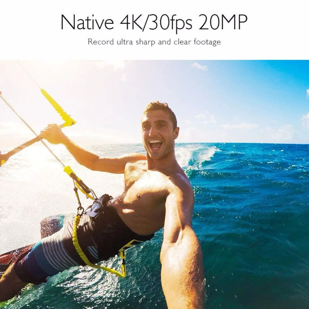 Экшн камера AKASO V50 Pro Native 4 K/30fps 20MP WiFi с сенсорным экраном EIS 30 м водонепроницаемая