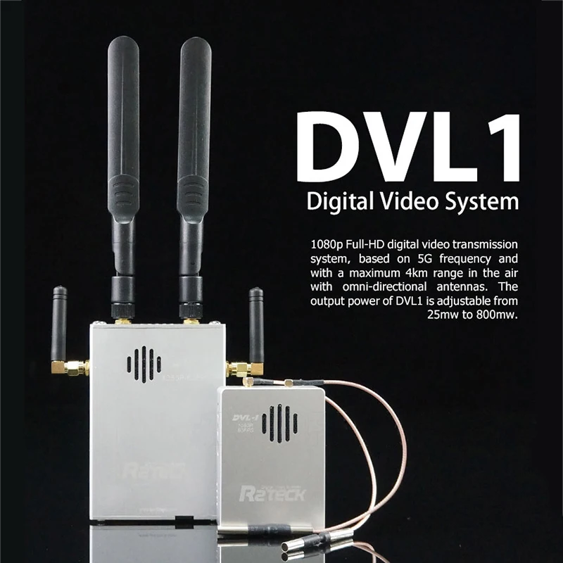 3KM R2TECH DVL1 DVL 1 цифровой беспроводной HD 1080p 800 МВт видеопередатчик FPV и система