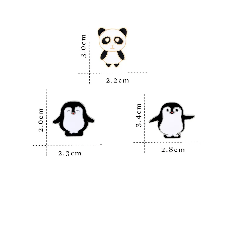 2-5 шт./компл. Кошка Собака Панда Пингвин мультфильм Броши в виде животных пчела кролик фрукты эмаль шпильки Кнопка Pin джинсовые куртки Pin Детские украшения