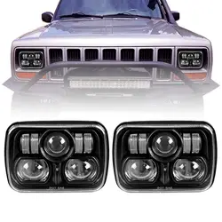 7x6 светодиодных Фары для автомобиля h4 свет для Jeep Wrangler YJ CHEROKEE COMANCHE 5x7 "LED площади Фары для автомобиля светодиодный свет Рабочая