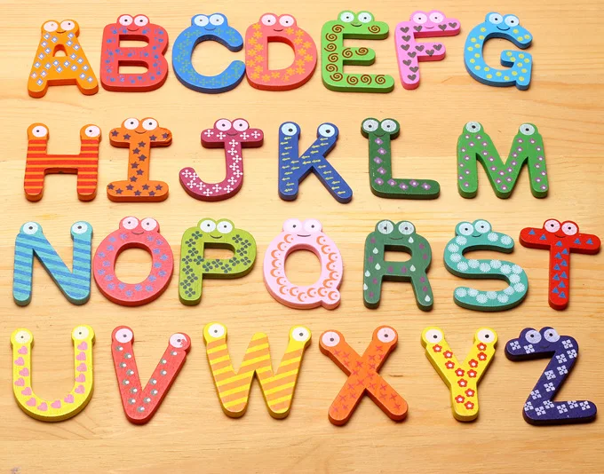 26pcs/set Children Kids English Alphabet Refrigerator Big Anti