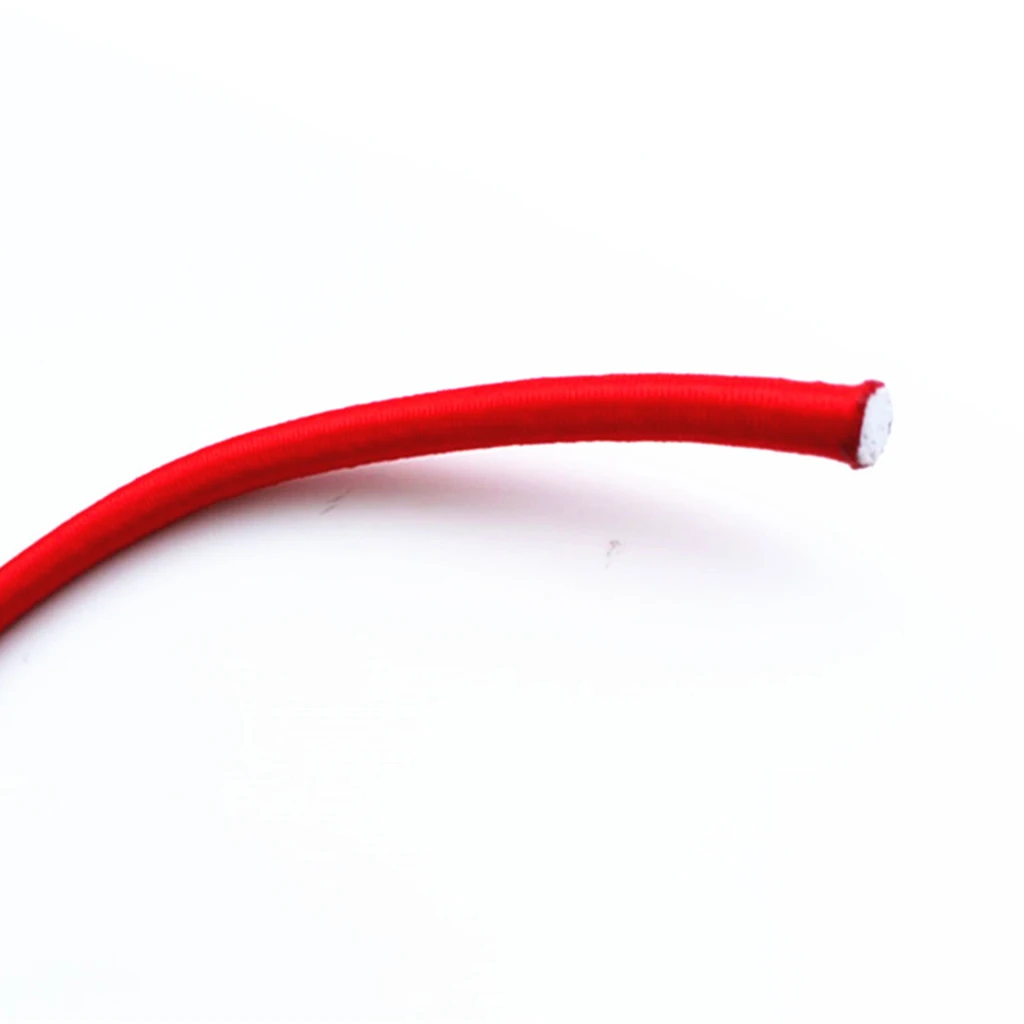 Marine 5mm Red Elastic Rubber Bungee Rope Shock Cord Tie Down Boats Trailers 1/2/5/10/20/30/50/75/300m for Surf Boards Caravans