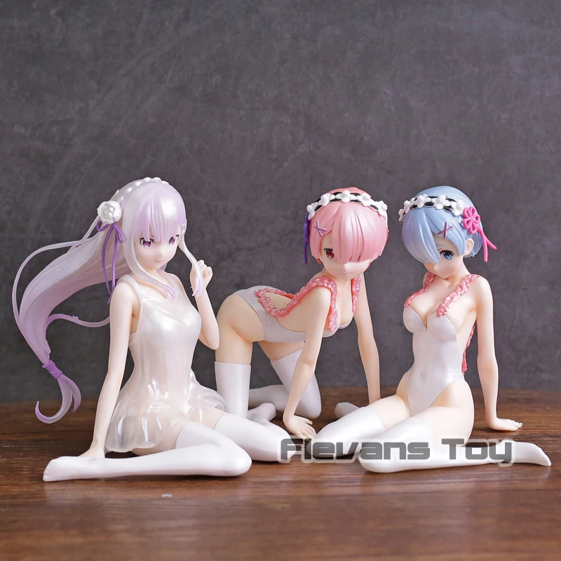 Re:ZERO Start Life In other World Rem / Ram Emilia Pyjamas Ver. Коллекционная модель игрушки из ПВХ|Игровые