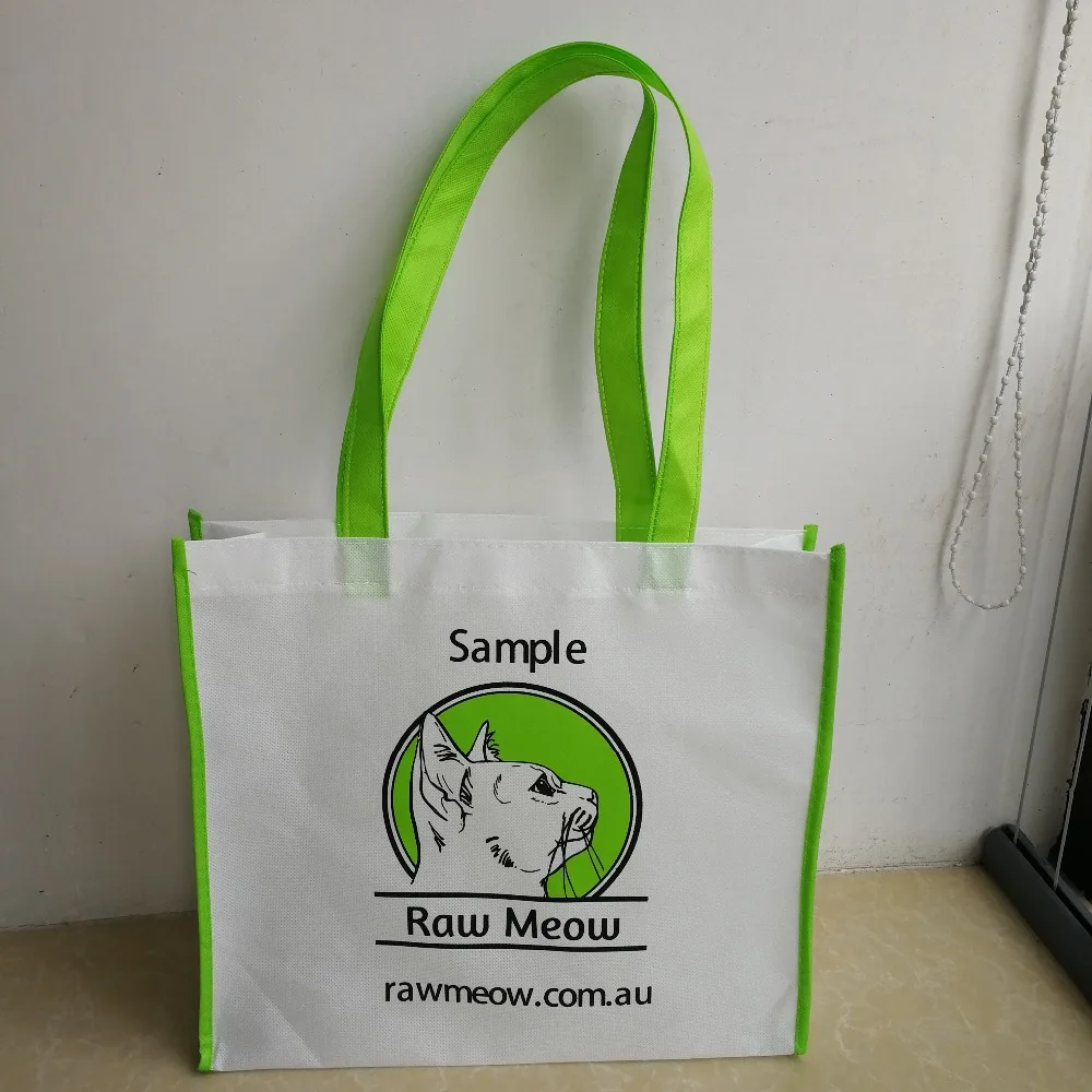 1000pcs/lot custom color bag eco friendly recyclable grocery non woven bag