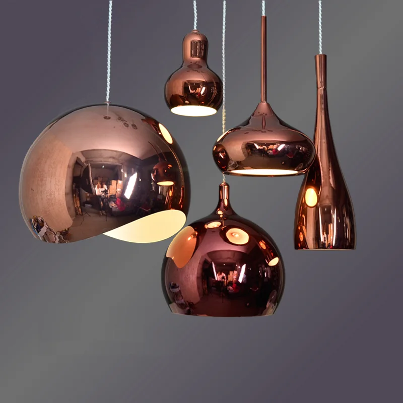 Wonderbaar Hot selling led lampen moderne restaurant hanglamp rose gold rvs MV-82