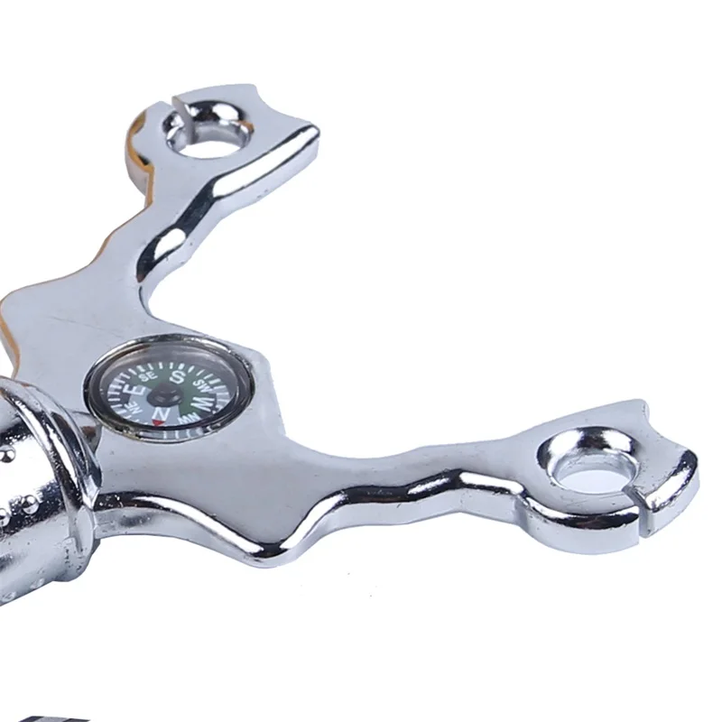 Aluminum Alloy Slingshot Powerful Sling Shot  w Tail Store Steel Balls Hunting Accessory (4)