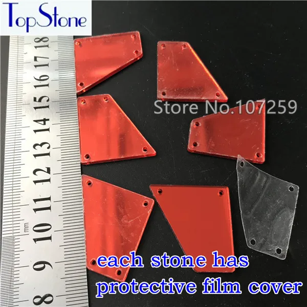 TopStone 30 стилей Lt Siam красные зеркальные пришивные стразы с плоским основанием 30 шт. кристаллы Акриловые стразы аксессуары для одежды Diy