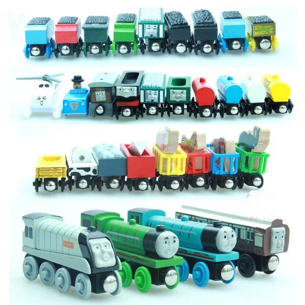 10PCS LOT New Thomas and His Friends Anime Wooden Railway Trains Toy Model Great Kids Toys