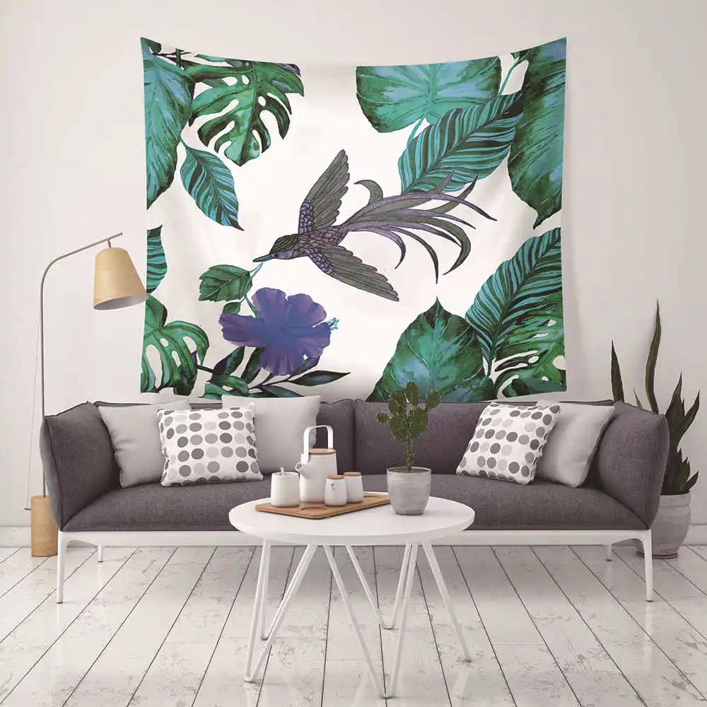 

Hippie Mandala Wall Hanging Tapestry Plants Printed Bohemian Yoga Beach Mat For Living Room Bedroom Home Boho Blanket Macrame