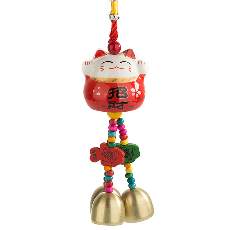 

Ceramic Wind Chimes Lucky Fortune Cat Wind Chimes Car Ornament Pendant Hanging Decoration Outdoor Home Decoration Accessories