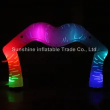 Хорошее качество красный в форме губ led освещение надувная АРКА для свадьбы/вечерние/события