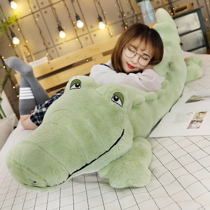 1 шт. гигантские крокодиловые плюшевые игрушки милые пушистые крокодиловые мягкие животные рыба мягкая плюшевая подушка детские игрушки подарок для мальчиков девочек