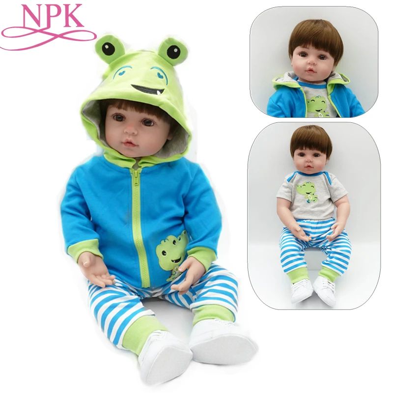 

NPK Bebes 47CM Silicone Reborn Baby Dolls Frog Style Boy Baby Doll Lifelike Newborn Baby Bonecas Babies Toys for Girls Kids