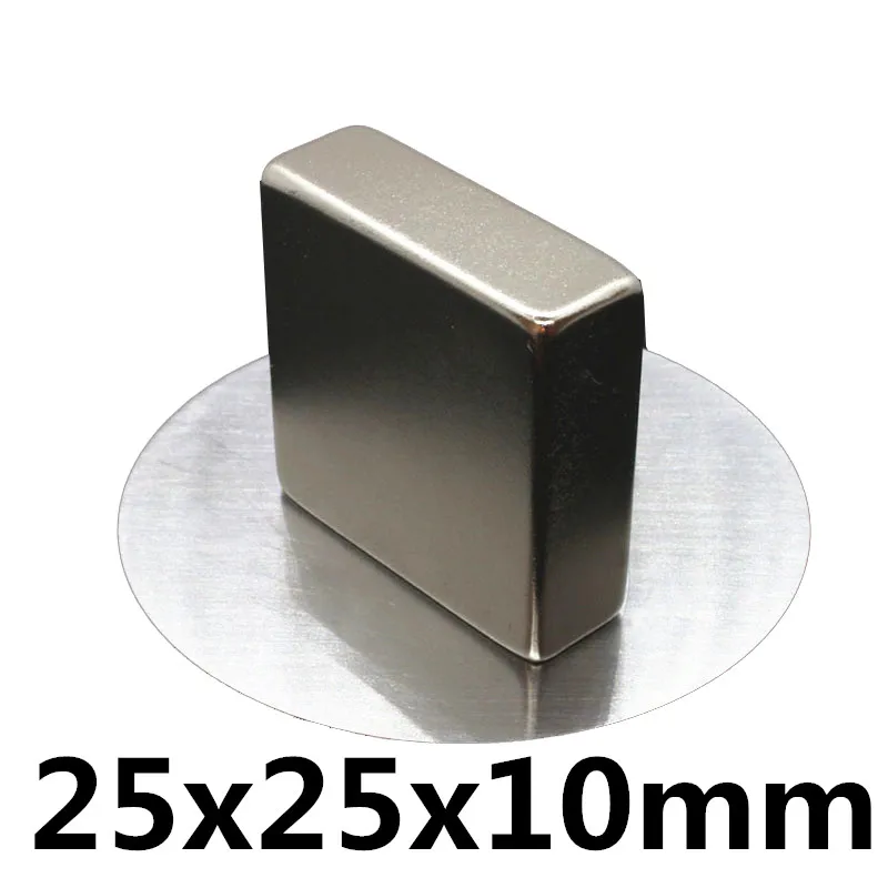 

1pcs N35 Rectangular Magnets 25*25*10mm Block Rare Earth NdFeB Neodymium Permanent Magnet 25mm * 25mm * 10mm big Powerful Magnet