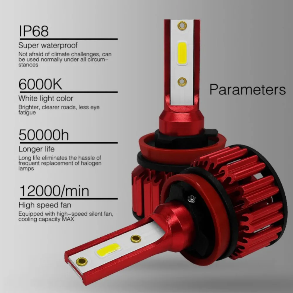 Мини Canbus H4 H7 светодиодный фар комплект 50 Вт 10000LM/комплект H1 H11 9005 HB3 9006 HB4 H8 светодиодный лампы автомобильные аксессуары 6000 К