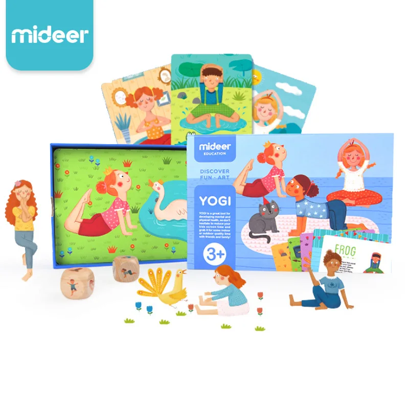 

Cognitive Yoga Card Baby Fitness Enlightenment Game sport Card for children travel party floor game body language motion play