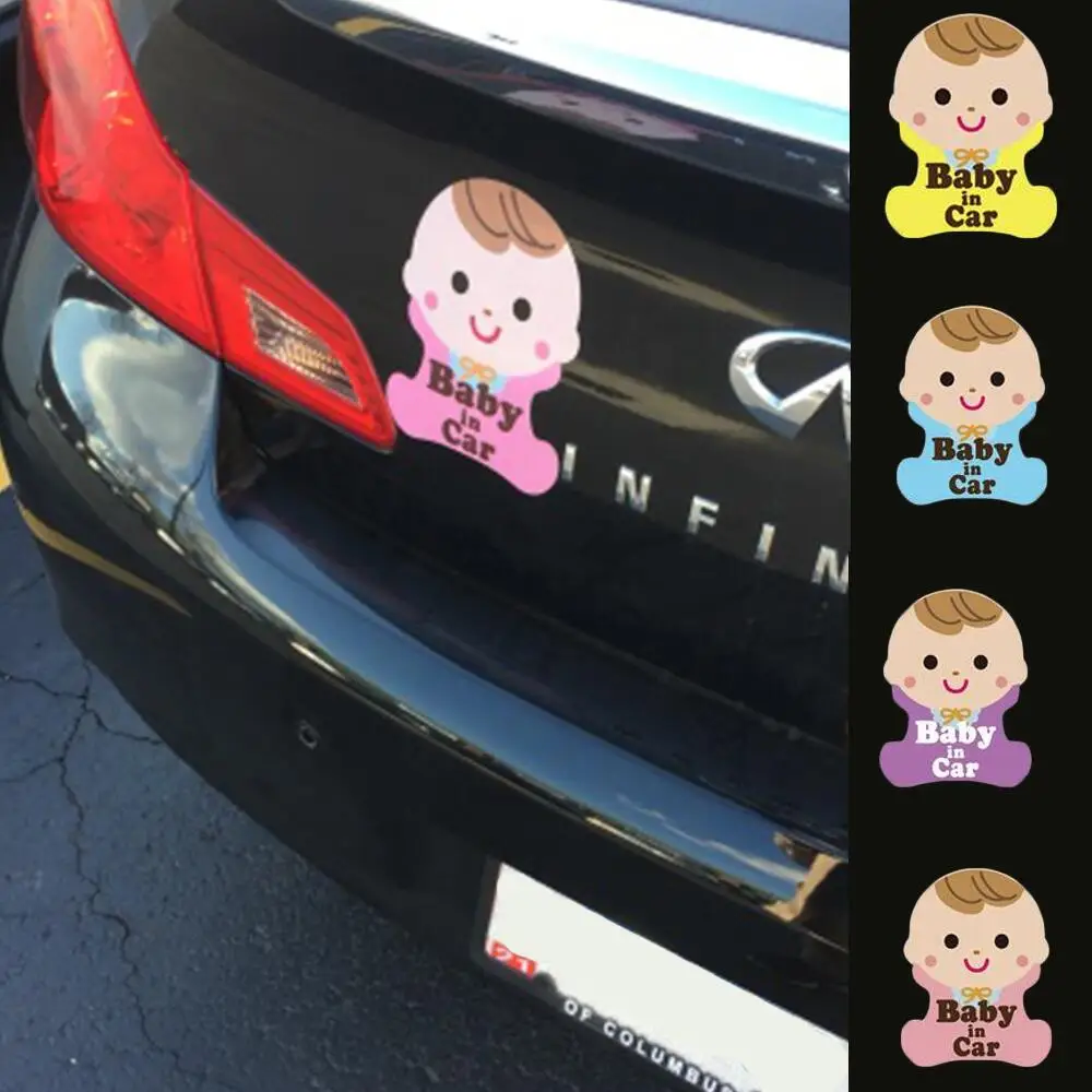 

3M Reflective Magnetic Baby In Car Auto Safety Stickers Repeated Use On The Window Sticker 1pc 18x14CM Car Accessories