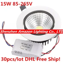 Одежда высшего качества! 15 Вт Встраиваемый светодиодный потолочный светильник для ванной комнаты светильник для освещения 85-265 в DHL бесплатно 30 шт