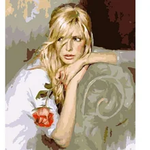 Woman.40x50cm, картина по номерам, сделай сам, настенное искусство, украшение гостиной, пейзаж, фигура, животное, цветок, мультфильм
