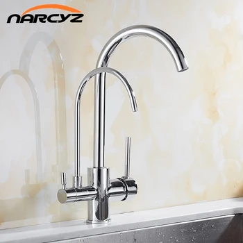 

Kitchen Faucets Filter Deck Mounted Mixer Tap 360 Rotation with Water Purification Features Mixer Tap Crane For Kitchen XT-193