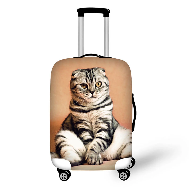 Travel Luggage Cover Watercolor Persian Cat Suitcase Protector Fits 18-20 Inch Washable Baggage Covers 