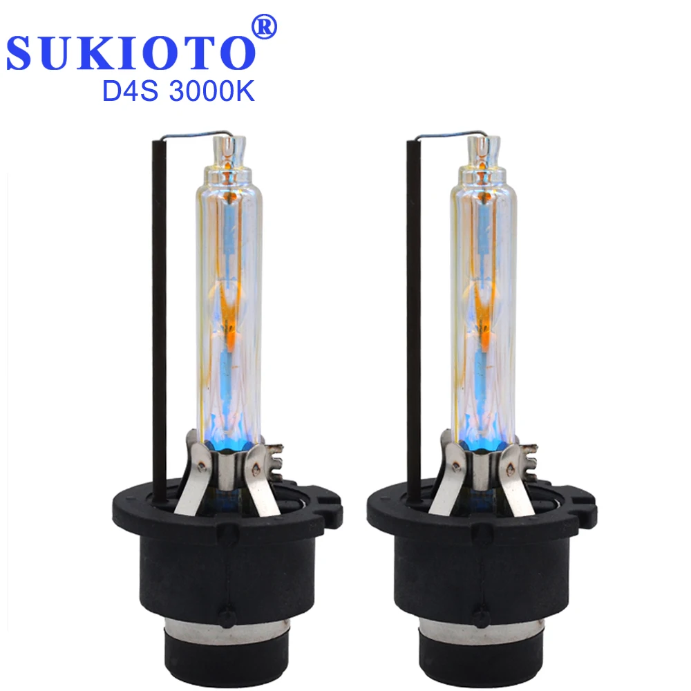 SUKIOTO 오리지널 제논 글로브 슈퍼 비전 HID 전구, D1S D2S D3S D4S HID 전구, 4300K 5000K 6000K 8000K 35W, 2 개